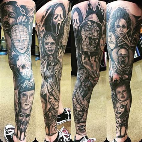 Feb 20, 2015 - My Cthulhu tattoo to start a classic horror themed leg sleeve. . Horror themed leg sleeve
